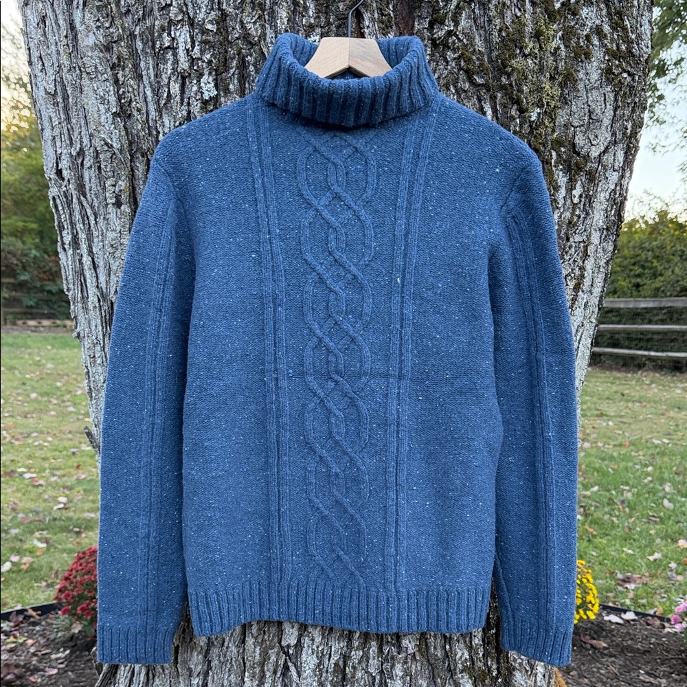 Guess Jeans Speckled Knit Wool Turtleneck Sweater